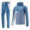 Olympique de Marseille Hoodie Sweat d'Entraînement Quarter-Zip 2023-24 Bleue Pour Homme